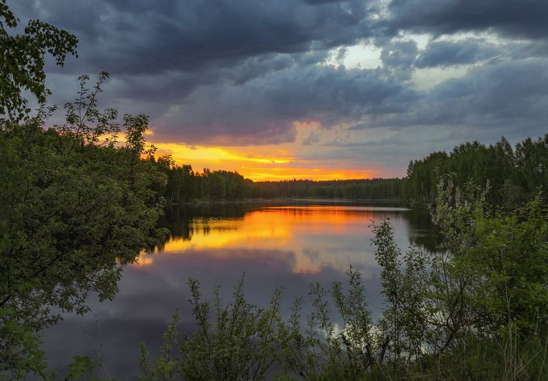 вечер май черная порза вода закат Майский вечер фото превью