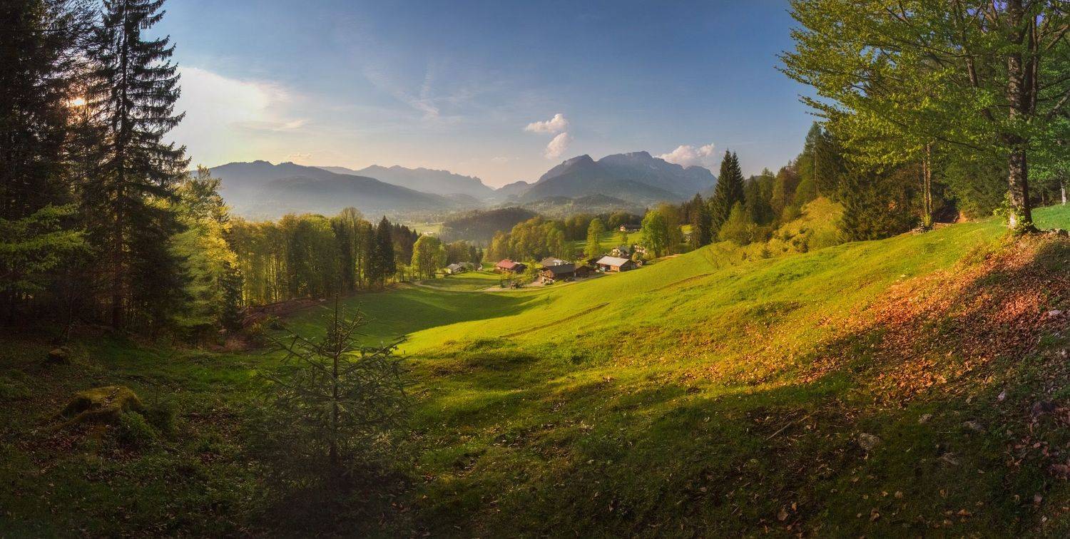 германия, бавария, горы, облака, весна, берхтесгаден, Геннадий Финенко