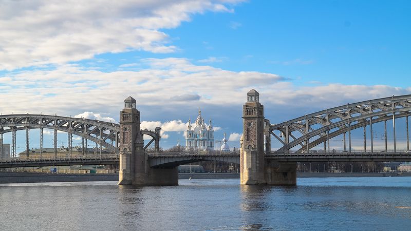 город, архитектура, питер, смольный собор, день, весна Весенним днём.photo preview