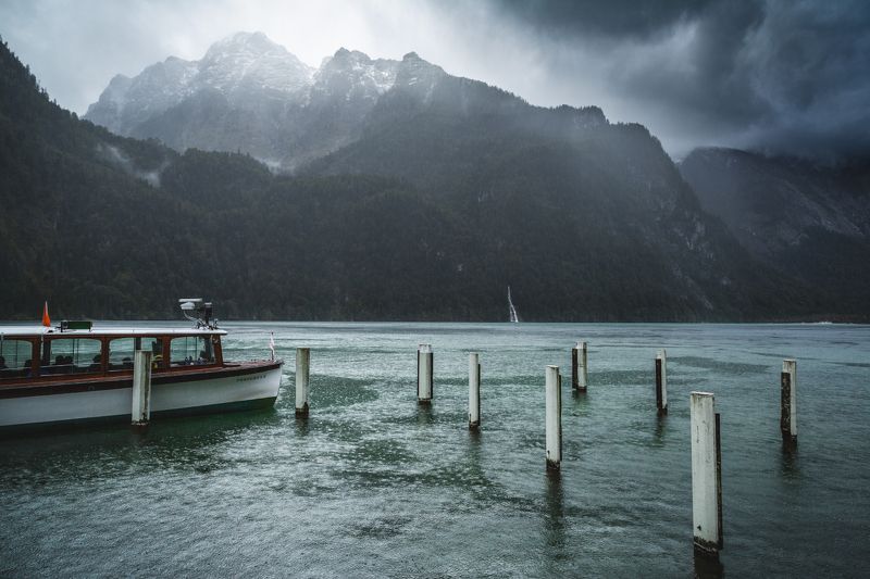 озеро; горы; лес; альпы; германия Шторм надвигаетсяphoto preview