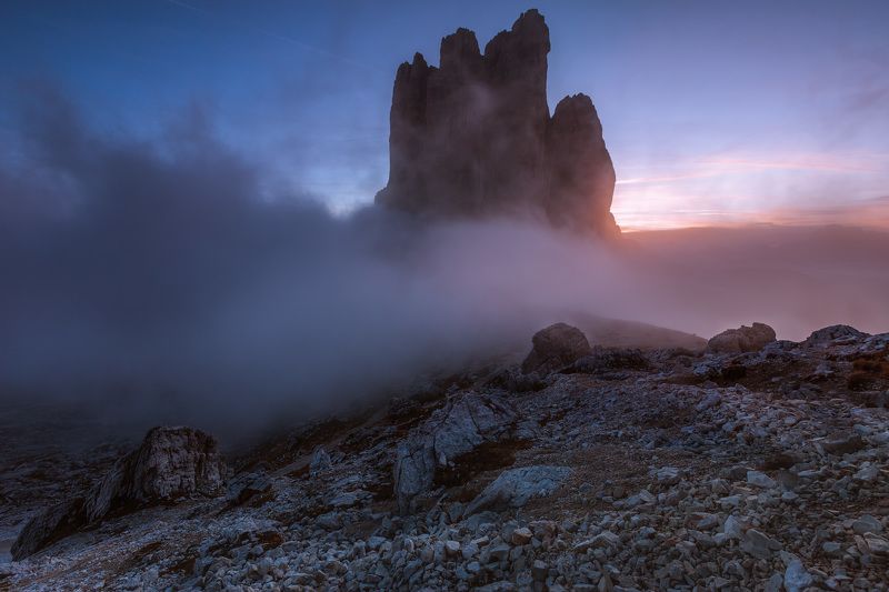 италия, доломиты, горы, облака, закат, осень, природа, landscape, italy, dolomites, golden hour, golden light Закат в Доломитах. фото превью