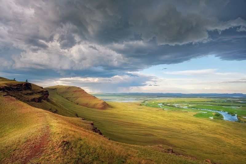 хакасия, тарпиг, гроза Гроза на Тарпиге, Хакасияphoto preview