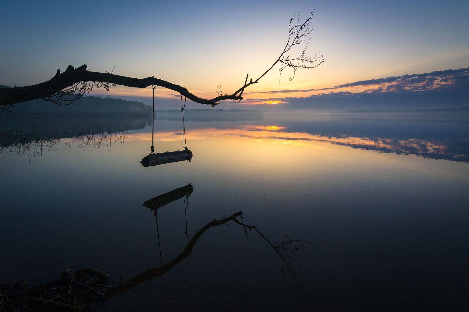 Место для медитации. Автор: Александр Кыров туман, московская область, утро, природа, пейзаж, весна, рассвет, солнце, Александр Кыров