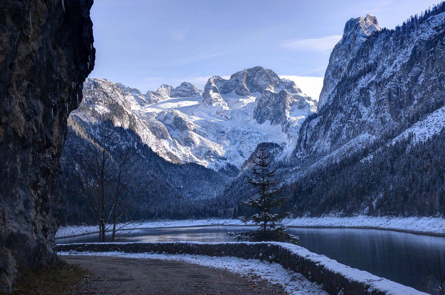 альпы, горы, озеро, снег, Александр Беляев