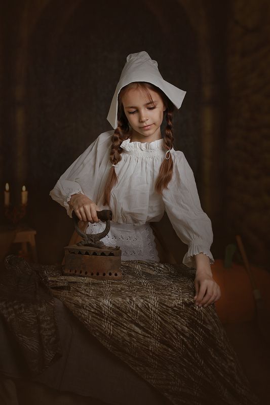 дети портрет сказка девочка Золушкаphoto preview