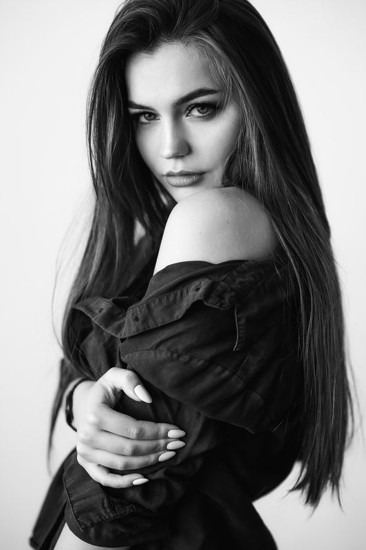девушка, портрет, монохром Еленаphoto preview