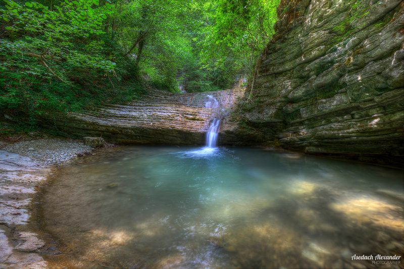 пейзаж, вода, водопад, лето, зелень, пшада По дороге к Пшадскому водопадуphoto preview
