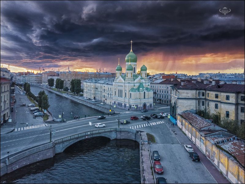 Россия, Питер, дрон, аэрофото Штормовой Петербургphoto preview