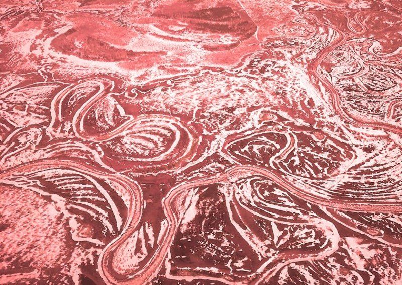 Река, Сибирь Красный меандрphoto preview