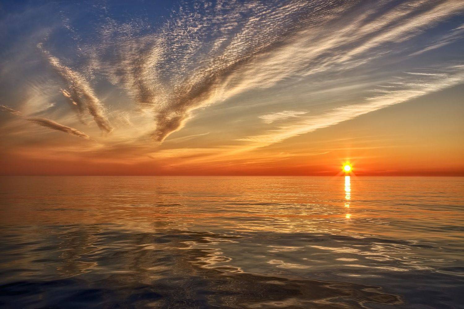 вечер, закат, отражение, охотское море, Евгений Паршуков