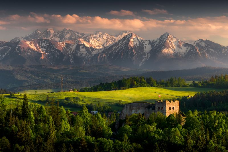 czorsztyn, tatry, tatras, spring, mountains, tatras national park, national park, landscape, poland, valley, lapszanka, spring in the mountains, canon, no peoples, nature, Czorsztyn Castle, Polandphoto preview