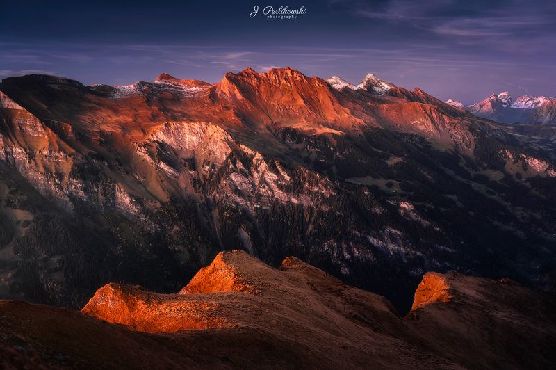 swiss, alps, sunset, Switzerlandphoto preview