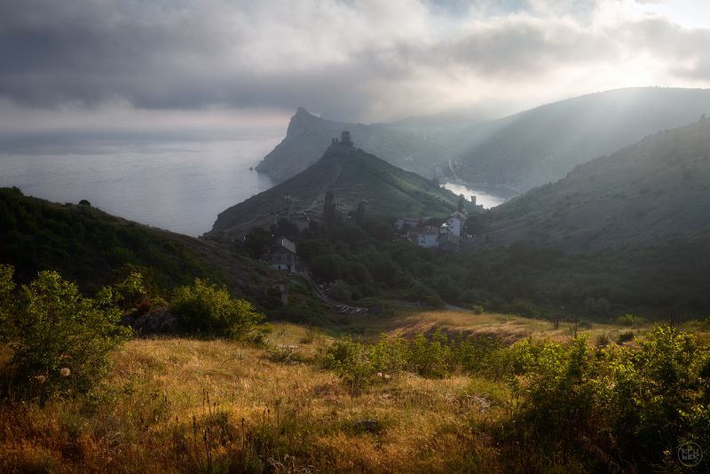крым, балаклава, горы Золотой вечер в Балаклавеphoto preview