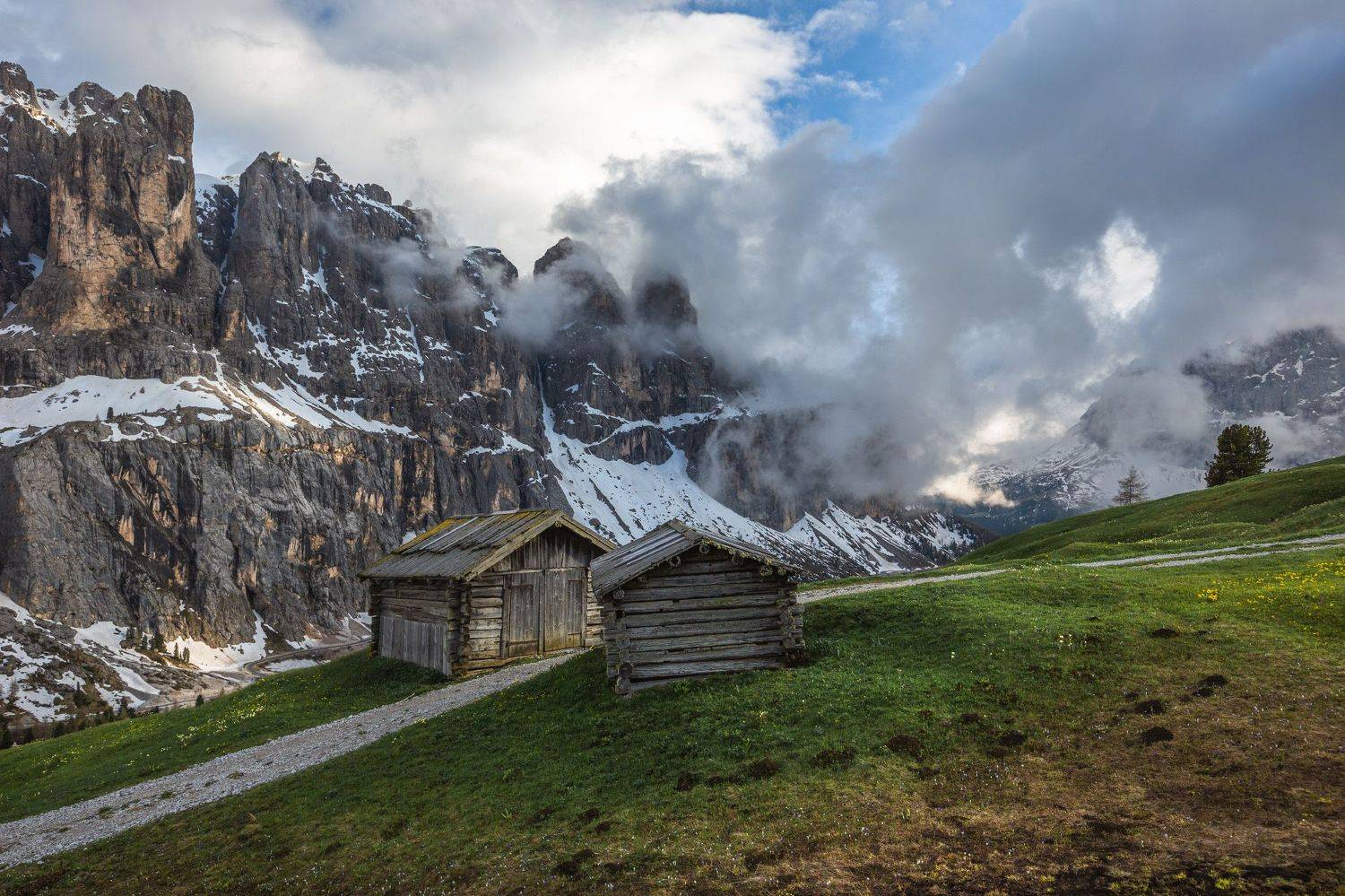 италия, доломиты, горы, облака, природа, landscape, italy, dolomites, Геннадий Финенко