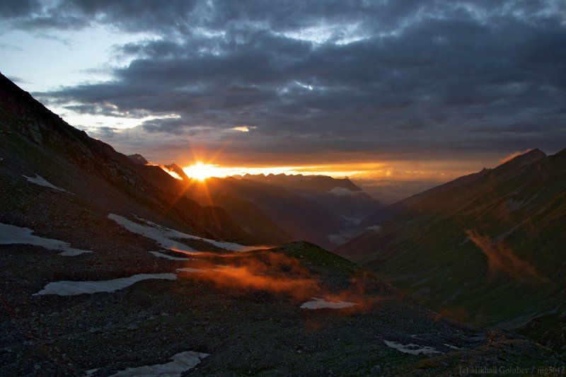 горы, кавказ, архыз, закат Закат в горах Архызаphoto preview