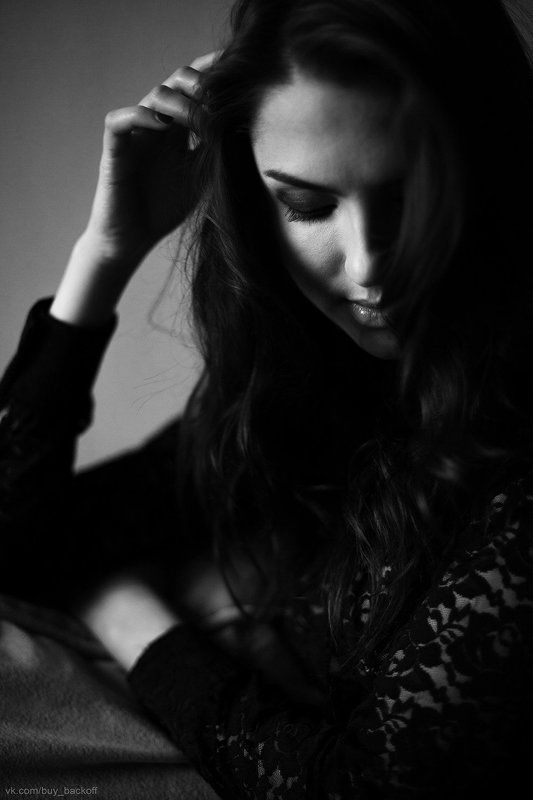 Black and white, Bw, Portrait, Портрет, Портрет девушки, Чб, Черно-белое Мысли Марии...photo preview