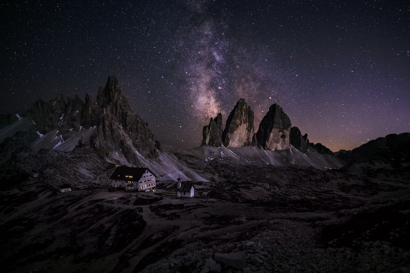 Tre Cime in the nightphoto preview