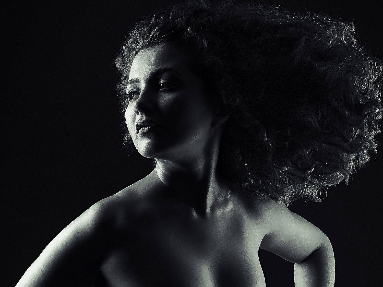 .... Автор: Алексей Школдин чернобелый женский портрет, Алексей Школдин