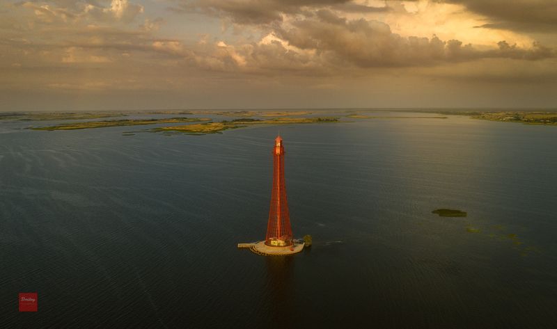 маяк, закат Аджигольский маякphoto preview