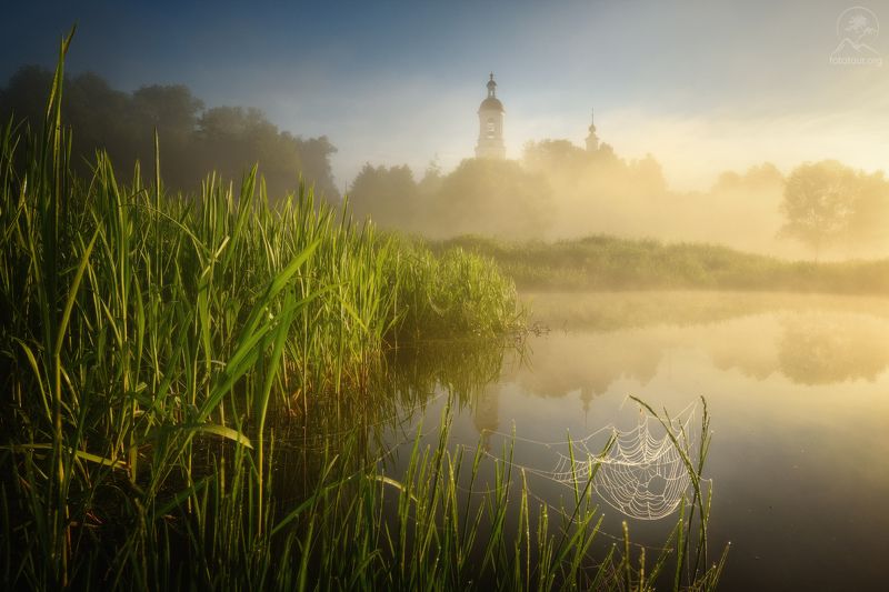 пейзаж, церковь, филипповское, туман, утро Июньphoto preview