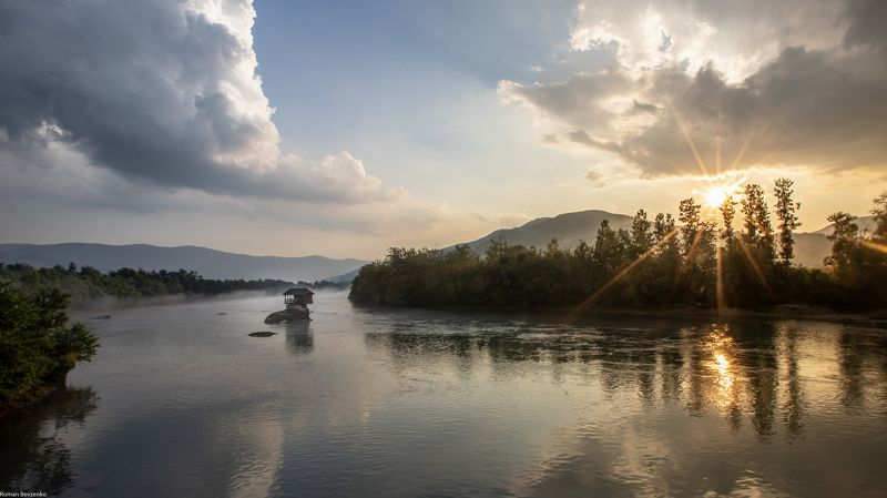 river, sunset, landscape, serbia, drena Sunset at Drena river, Sebiaphoto preview