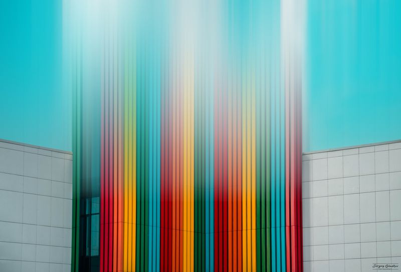 geometry, lines, rainbow, abstarct, colors, day, light, architecture, city, urban, Moscow, Russia  Радугаphoto preview