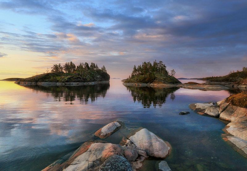 ладожские шхеры, ладога, карелия На рассвете фото превью