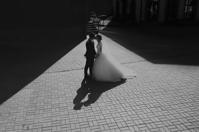 черно-белое, невеста, пара, свадьба Черное и белое на свадьбеphoto preview