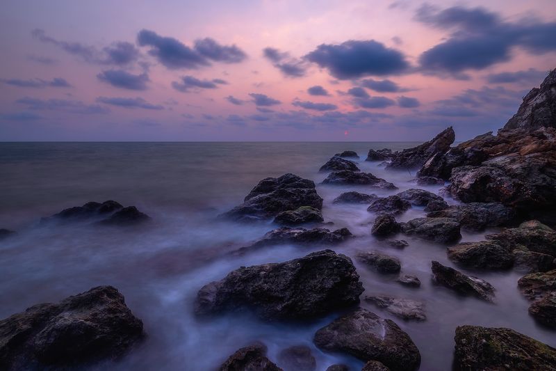 sunset, seascape, long exposure, The blue sunsetphoto preview