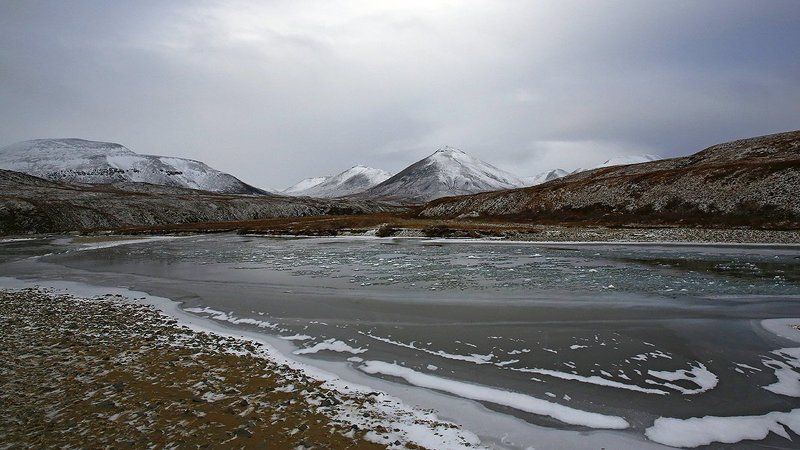 сопки, снег, осень, речка, пейзаж, природа, россия, Осенние зарисовки.photo preview