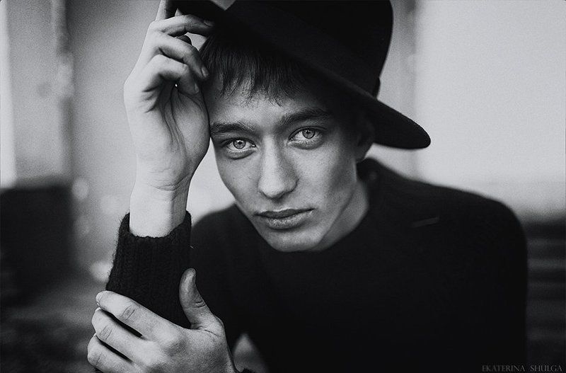 b&w, man photo preview