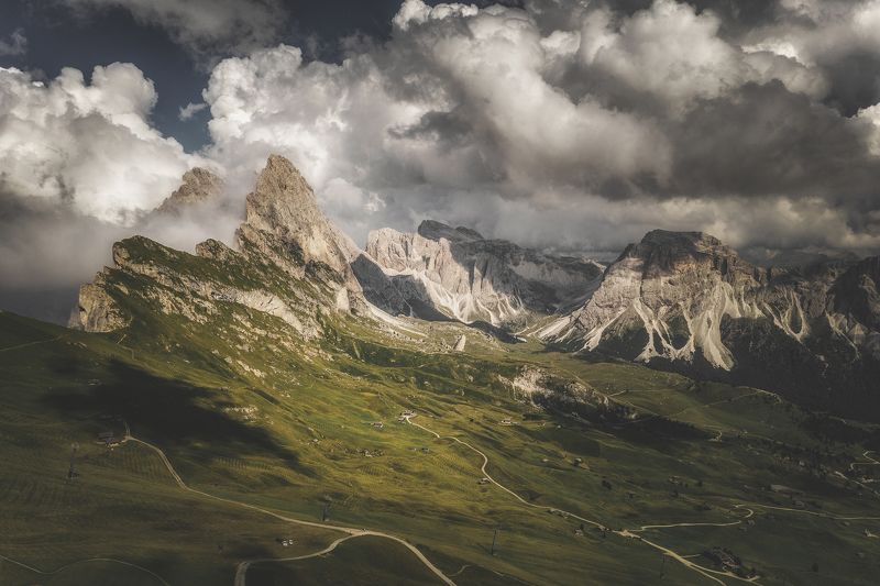 landscape, nature, drone, aerial, mountain, sky, clouds, sun Secedaphoto preview