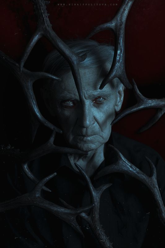 dark, art, horror, portrait О х о т н и к   н а   т у м а н н ы х   о л е н е й  photo preview