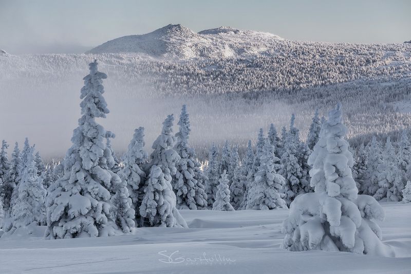 Иремель, Южный Урал, Урал, зимний пейзаж Окрестности горы Большой Иремель,photo preview