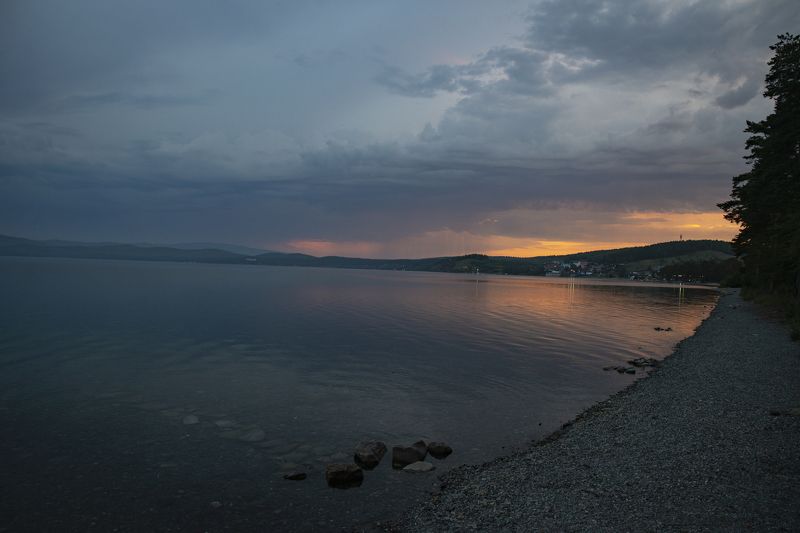 Рассвет на озере Тургояк.Челябинская областьphoto preview