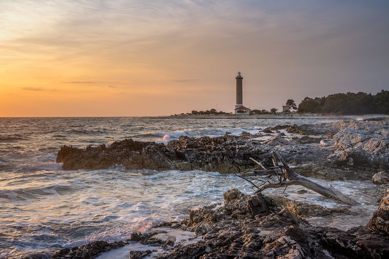 хорватия, море, остров, небо, закат, солнце, волны, лето Хорватские предзакатные...photo preview