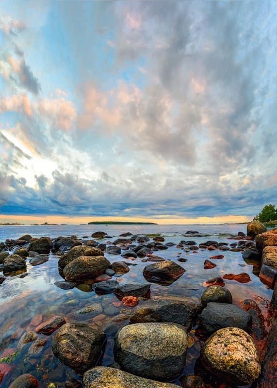 море, залив, берег, небо, покой Семь шагов к горизонту фото превью
