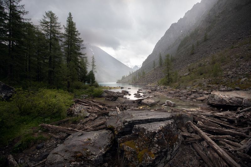 пейзаж, природа, горы, алтай, озеро, туман Затерянный мирphoto preview