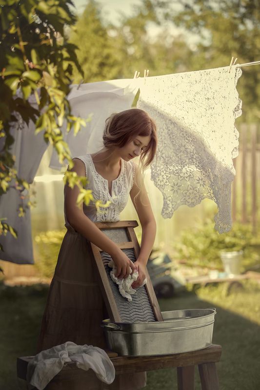 лето, деревня, стирка, женскийпортрет, жара, canon Капельки летаphoto preview