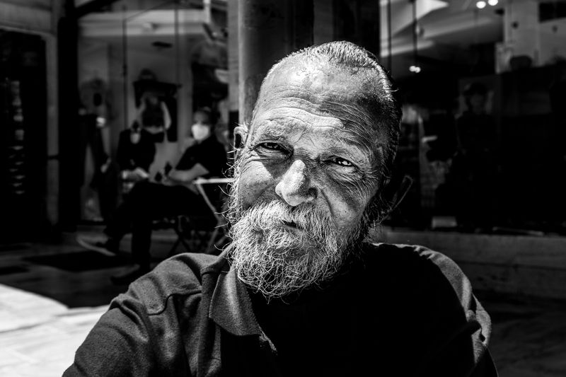 street The man with the special smile from Crete 2021photo preview