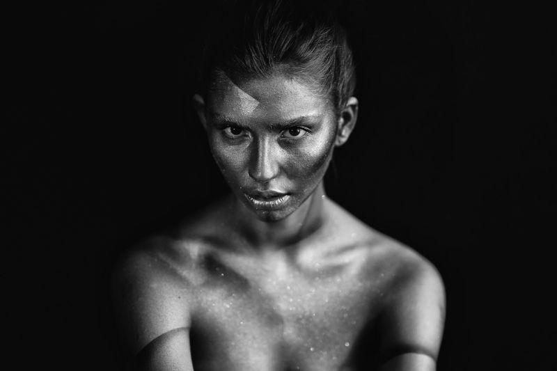 портрет, черно-белое, девушка, модель, взгляд, студийный портрет,  ***photo preview