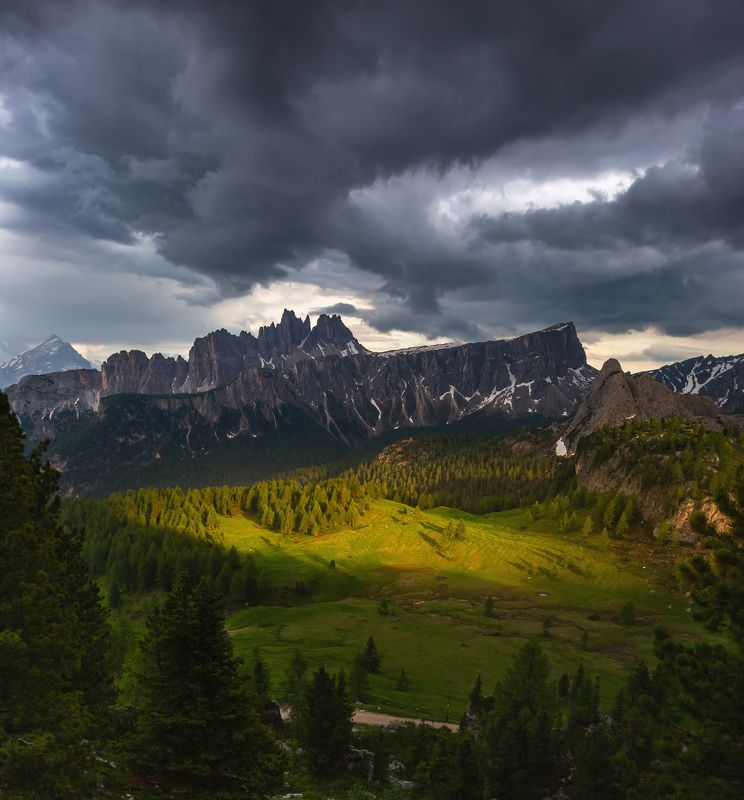 италия, доломиты, горы, облака, закат, природа, landscape, italy, dolomites Перед грозой. фото превью