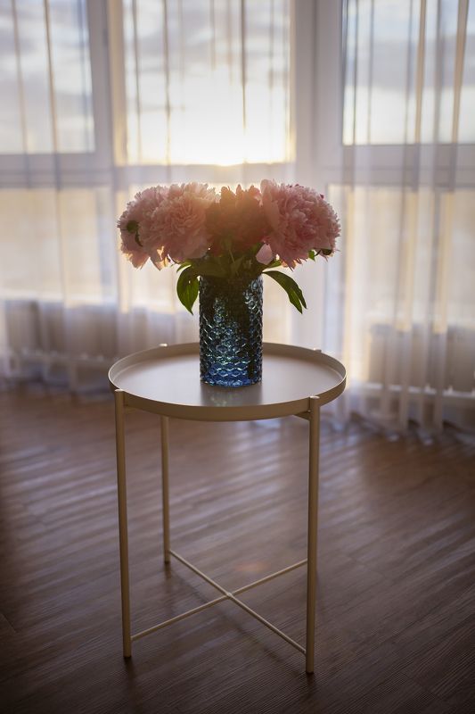 цветы, пионы, красиво, вечер, натюрморт Настроение -Тюльпаныphoto preview