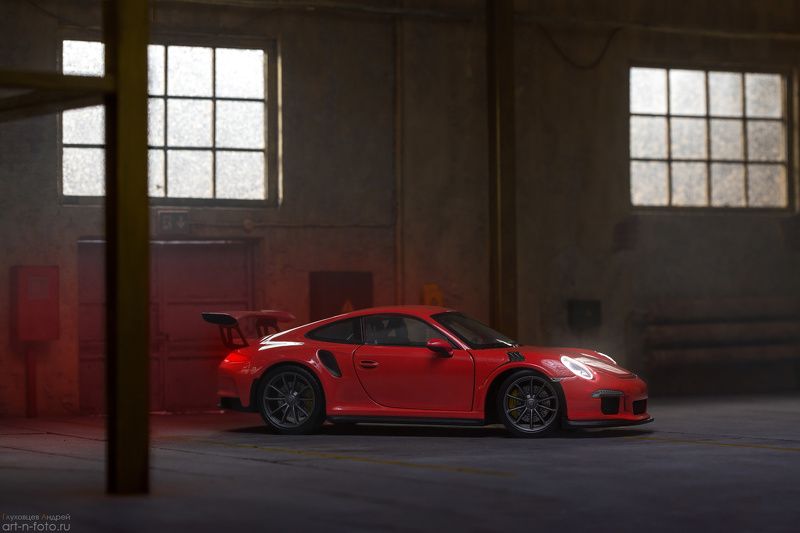 porsche 911 gt3 rs, welly, масштабная модель, toy photography, туман, автомобиль, diecast Porsche 911 GT3 RS 1:24 Welly. Vol.1photo preview