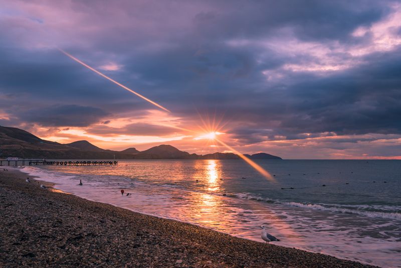 крым коктебель рассвет море лучи Коктебельский рассветphoto preview