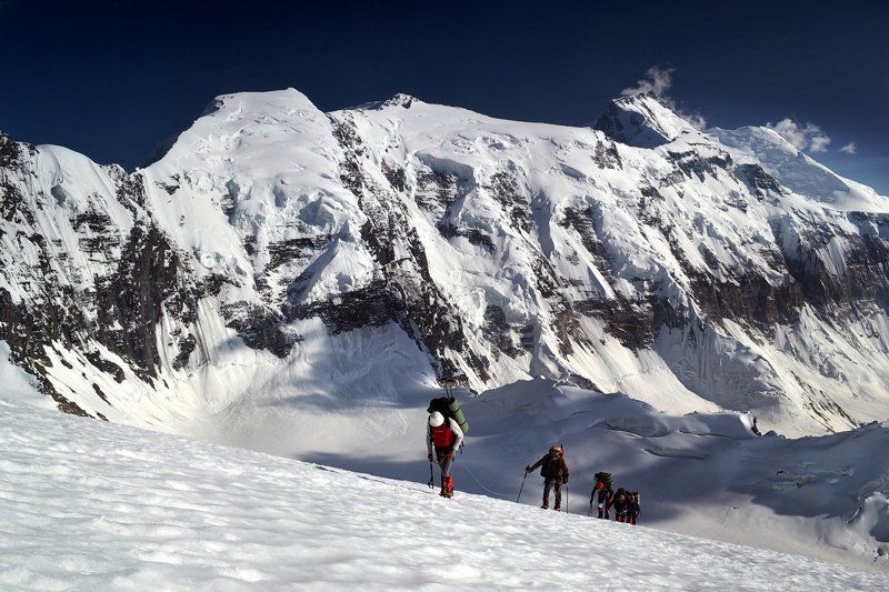 пик четырех, пик коммунизма, памир, таджикистан, альпинизм Тяжелый подъемphoto preview
