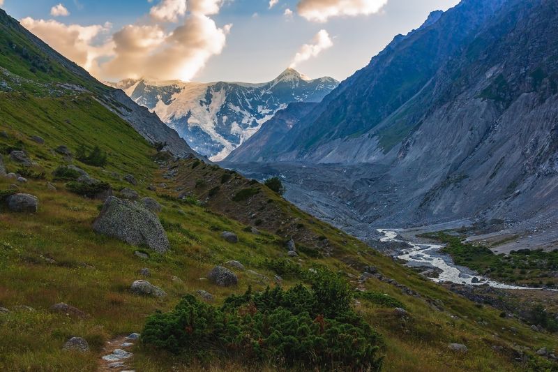 горы, альпинизм, кавказ, ледники садилось солнце на закате...photo preview