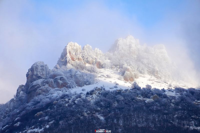 landscape, winter, mountain, color, nature, snow, Russia, Crimea Demerdjiphoto preview