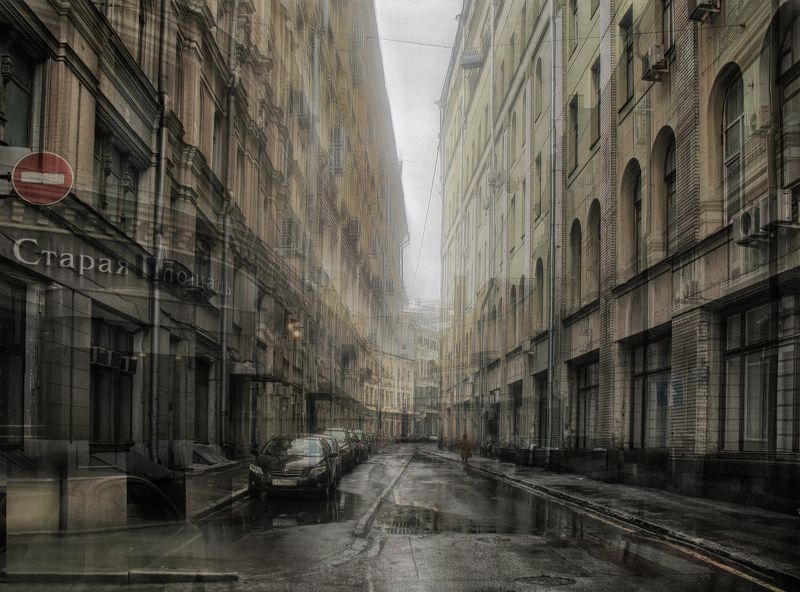 город, москва, осень, улочка, дом, прохожий Призрачный город...photo preview