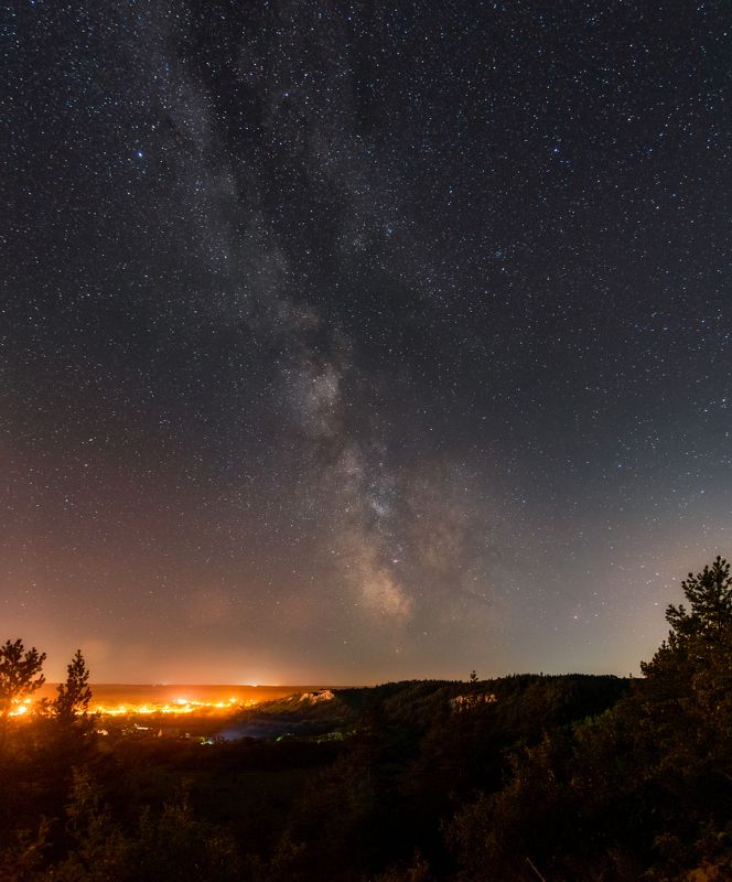 бекарюковский бор, млечный путь, bekaryukovsky forest, milky way Ночь в Бекарюковском бору.photo preview